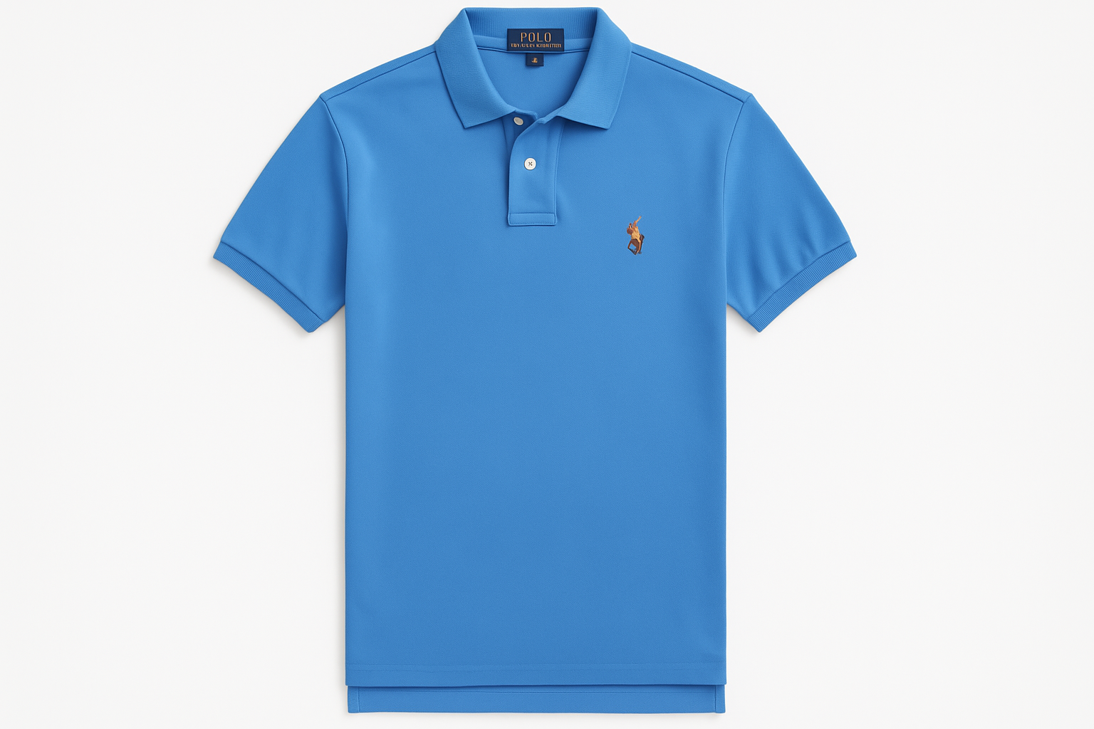 Camiseta Polo Ralph Lauren Pima #5b9ff1 logo pequeño - Vista frontal