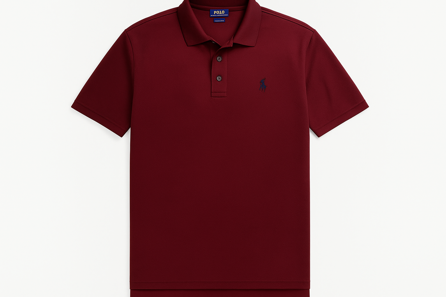 Camiseta polo Ralph Lauren rojo oscuro vista frontal