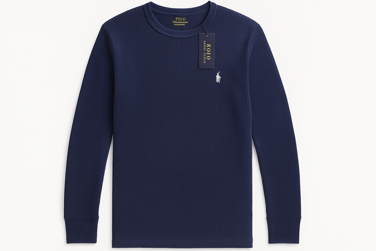 Camiseta Polo Ralph Lauren Waffle Azul Navy