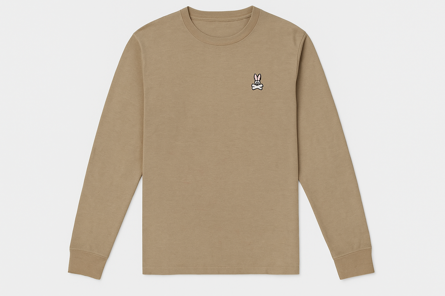 Camiseta Psycho Bunny beige - Vista frontal plana