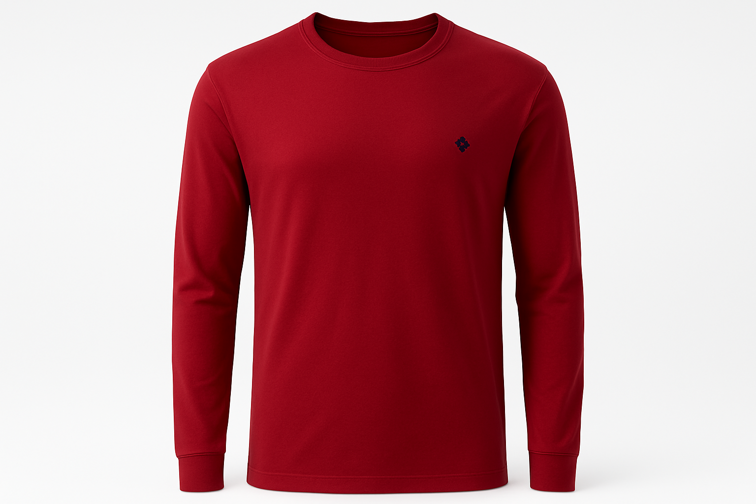 Camiseta roja manga larga ghost mannequin