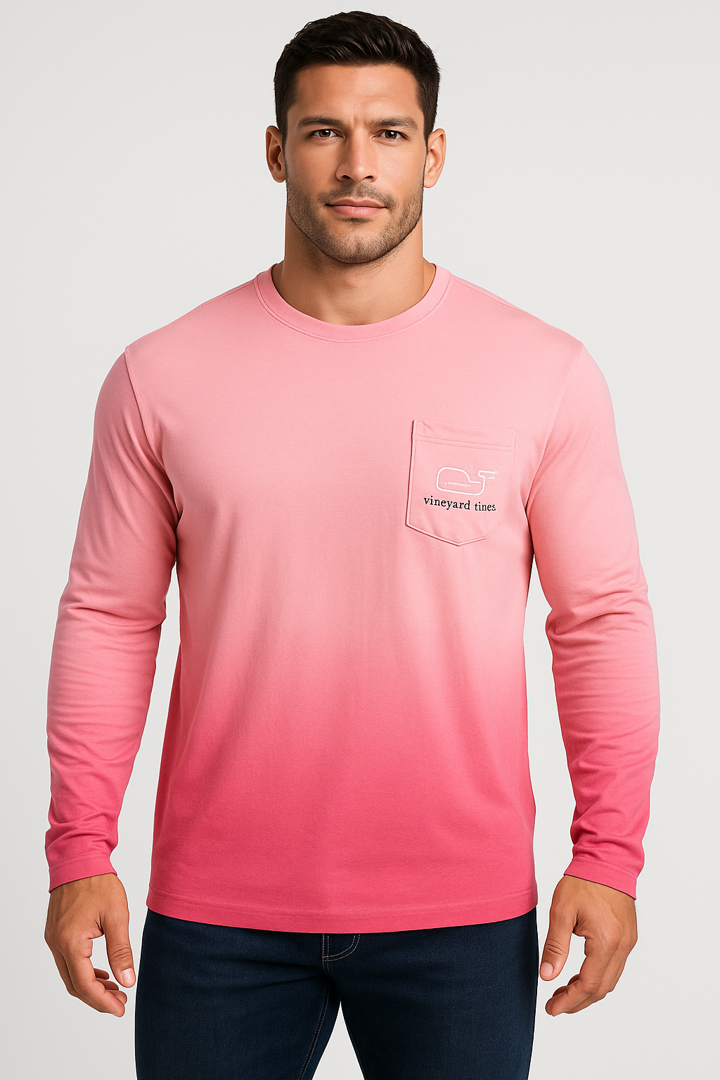 Camiseta Rosa Degradé con Modelo Atlético Talla XL