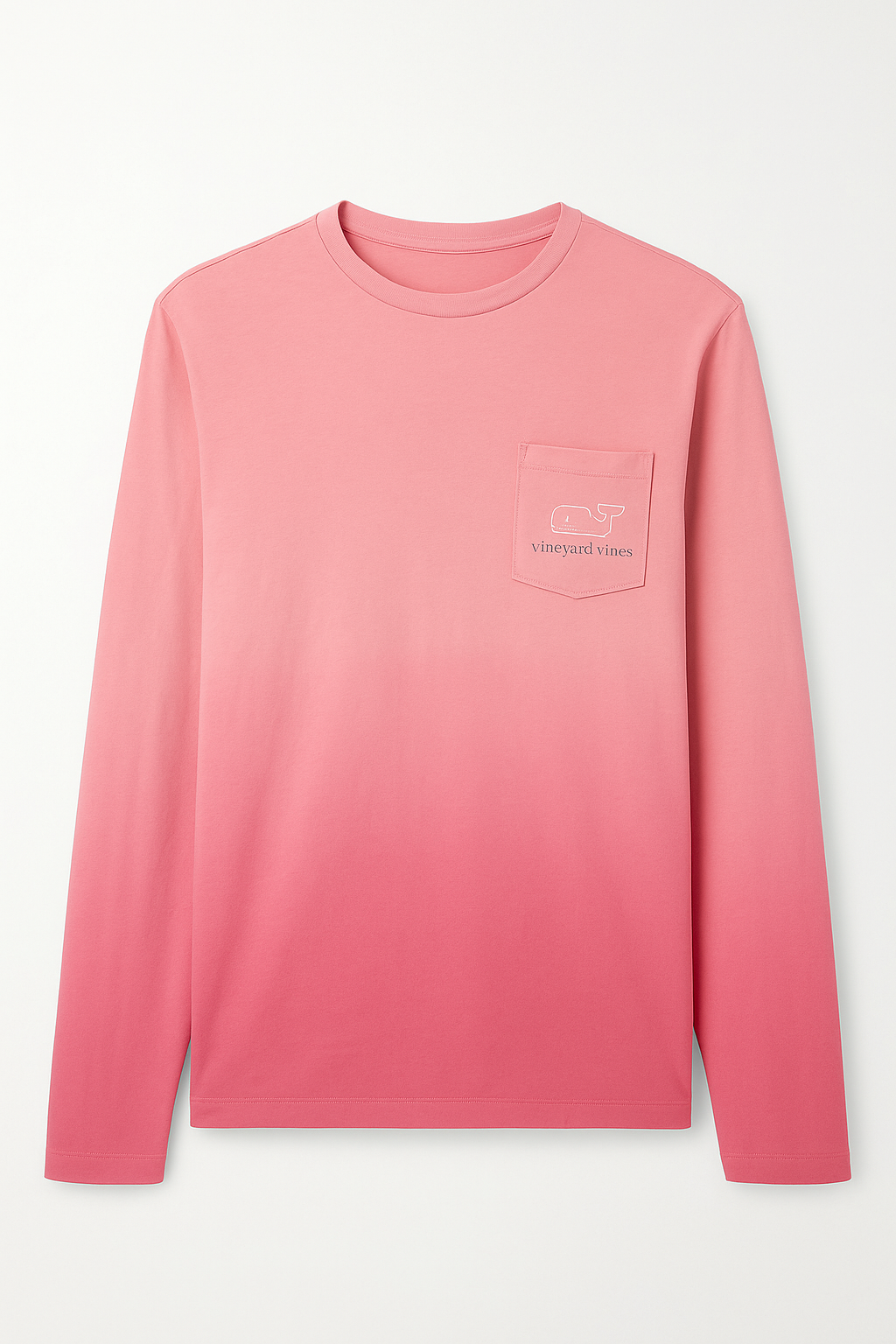 Camiseta Rosa Degradé Ghost Mannequin Frontal