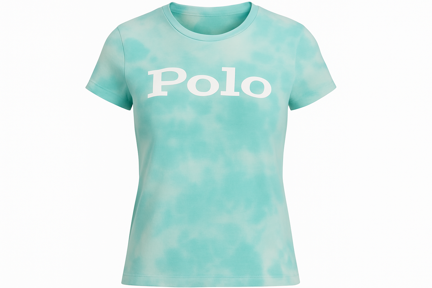 Camiseta tie-dye verde agua Polo mujer ghost mannequin