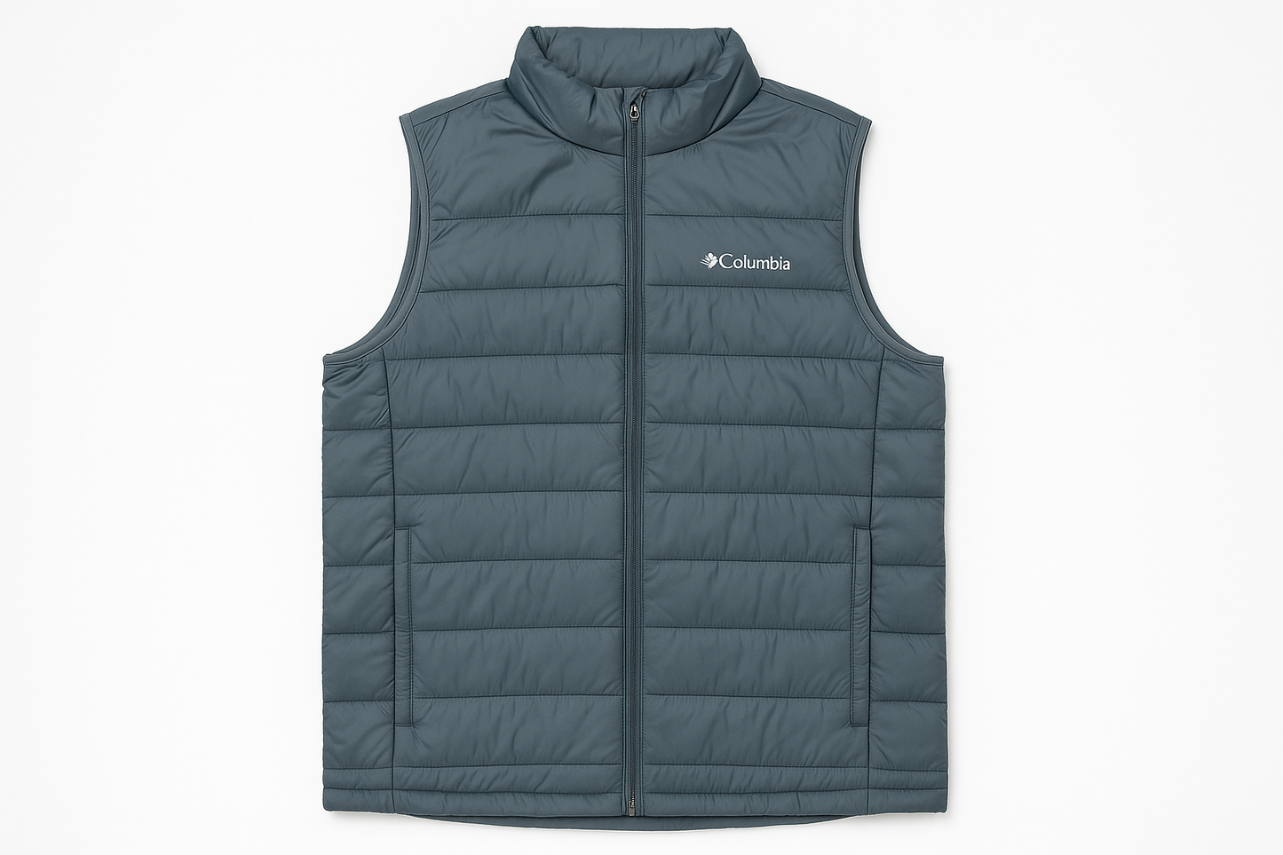 Chaleco Columbia gris - Vista frontal plana repetida