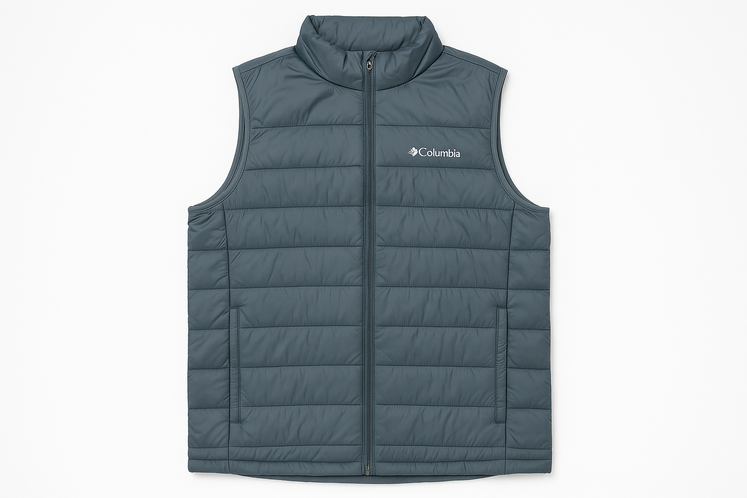 Chaleco Columbia gris - Vista frontal plana repetida