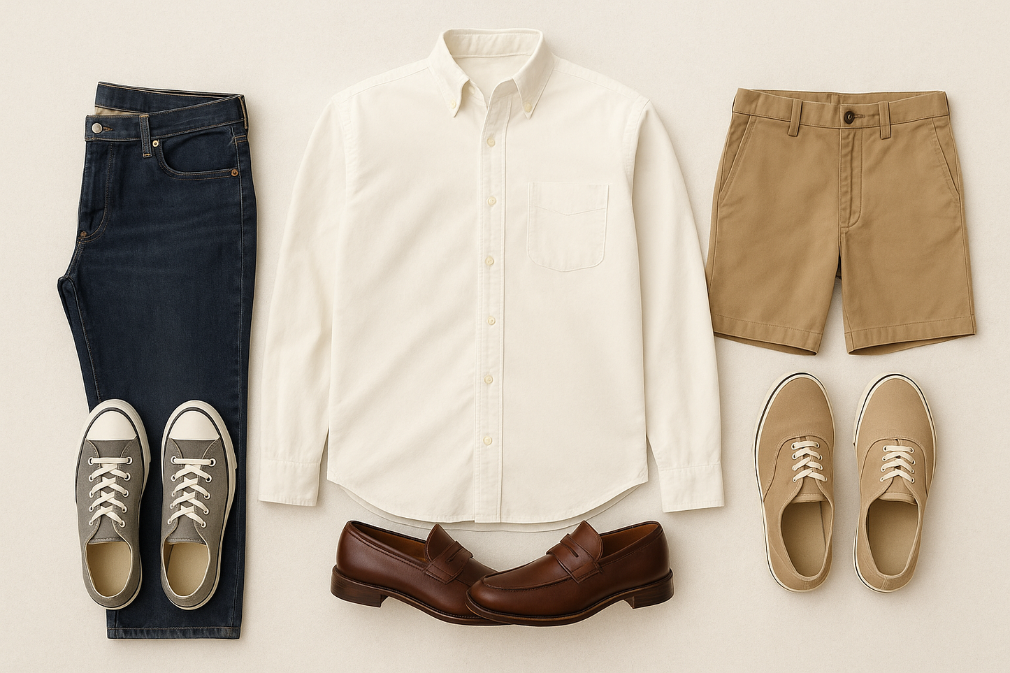 Collage 1 - Looks básicos: casual, business casual y weekend