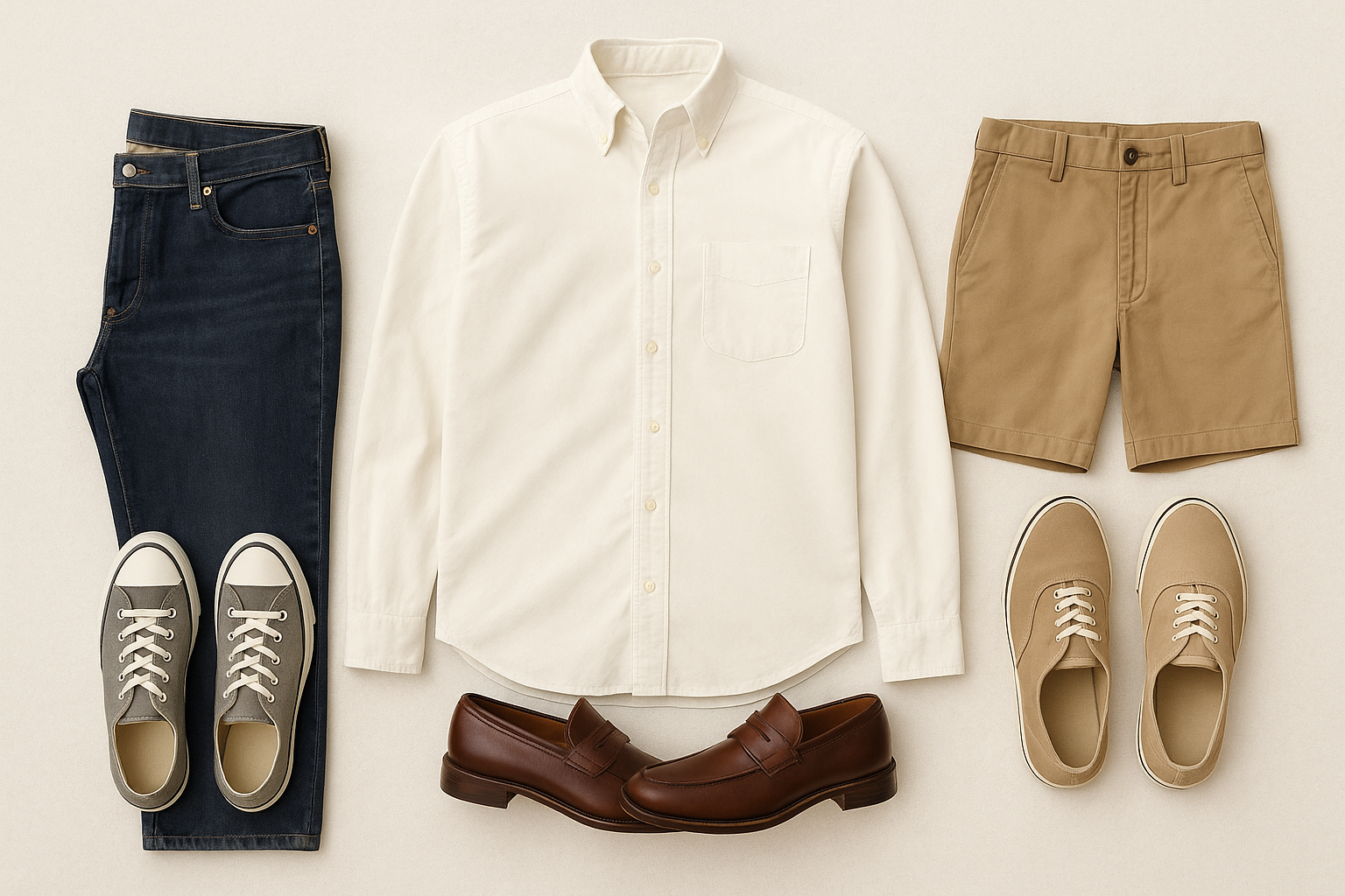 Collage 1 - Looks básicos: casual, business casual y weekend