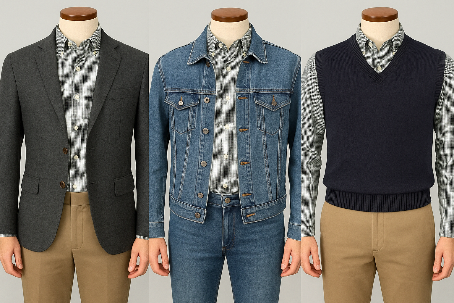 Collage 3 - Estilos versátiles: smart casual, relajado y preppy