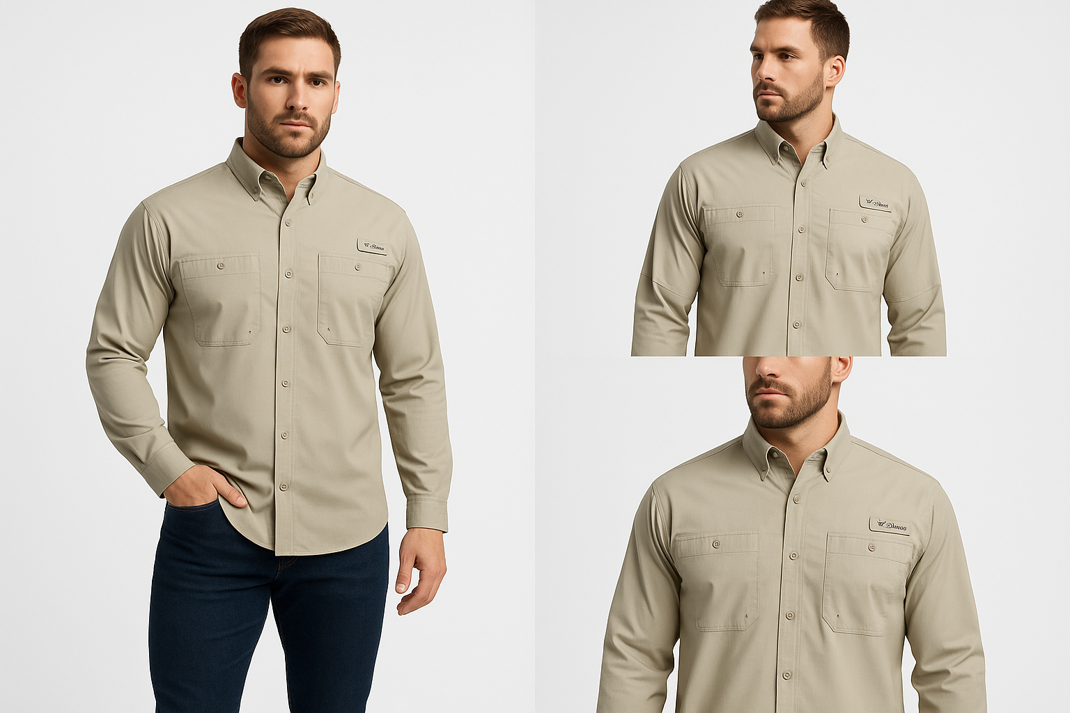 Collage creativo múltiples poses sin etiqueta