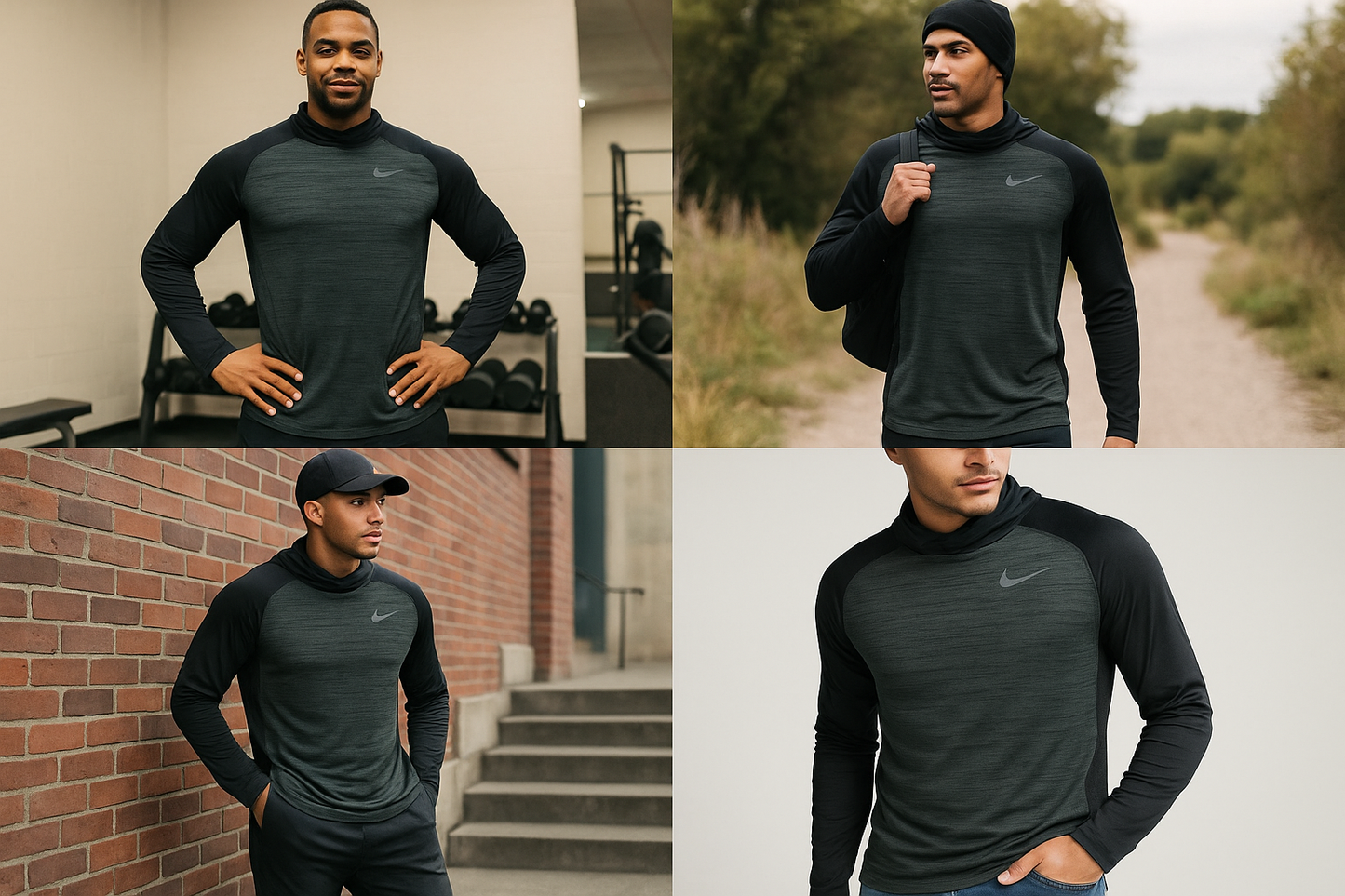 Collage de estilos deportivos casuales