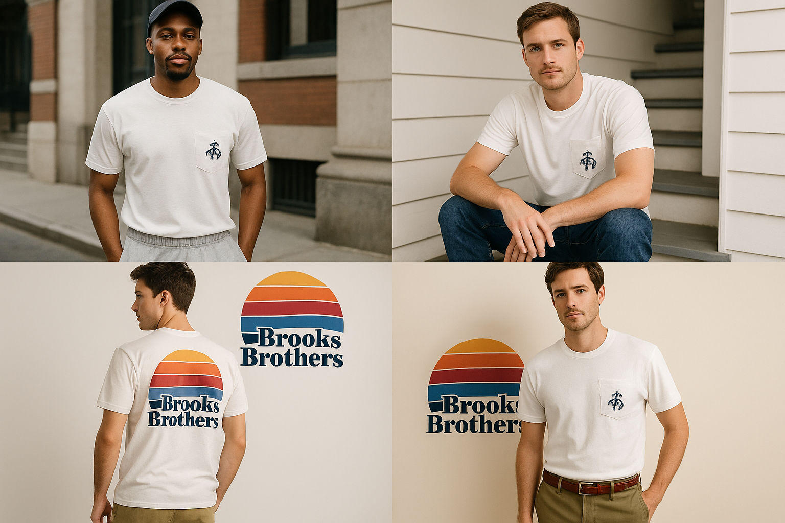 Collage de looks casuales informales