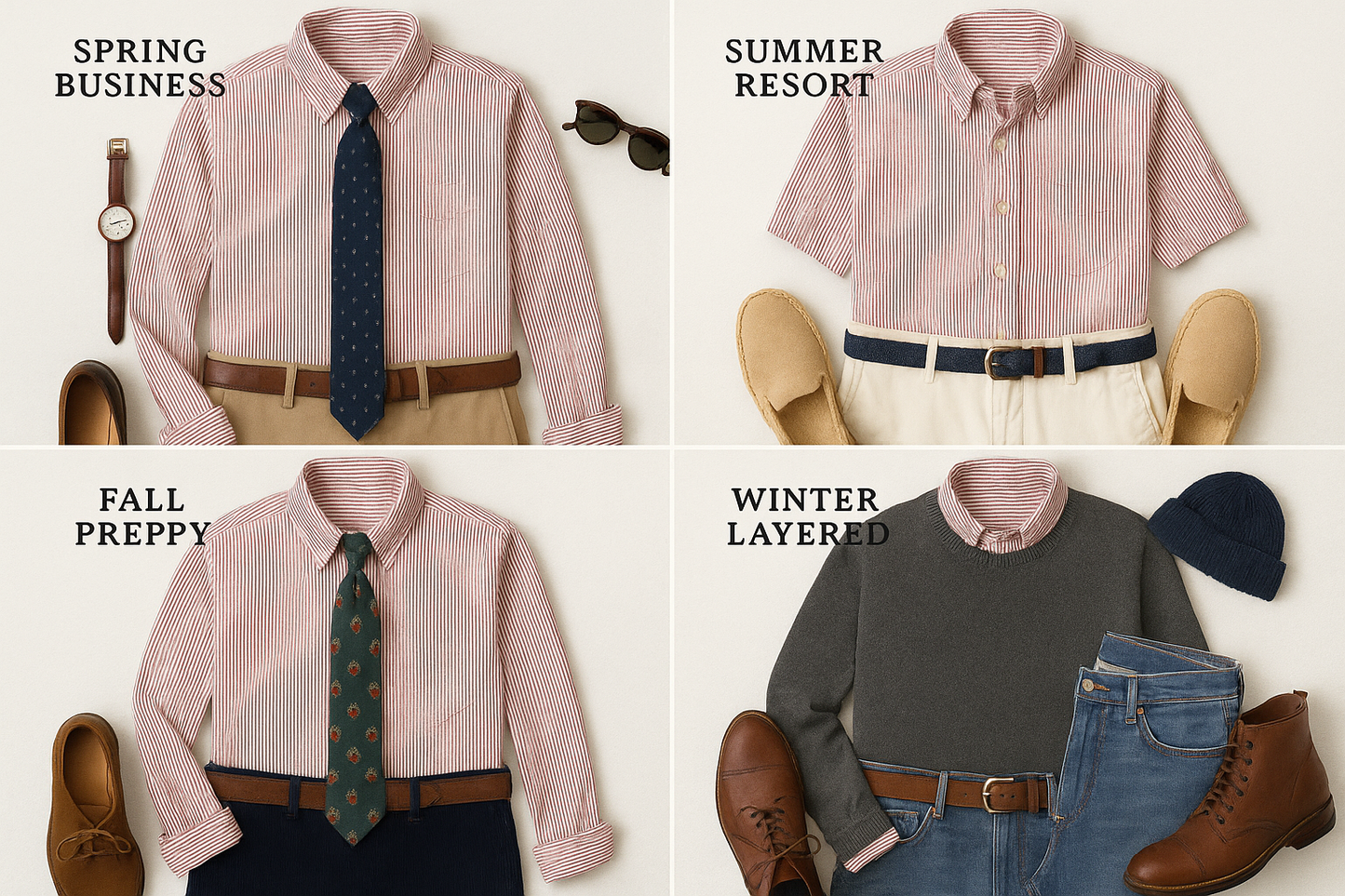 Collage de looks estacionales