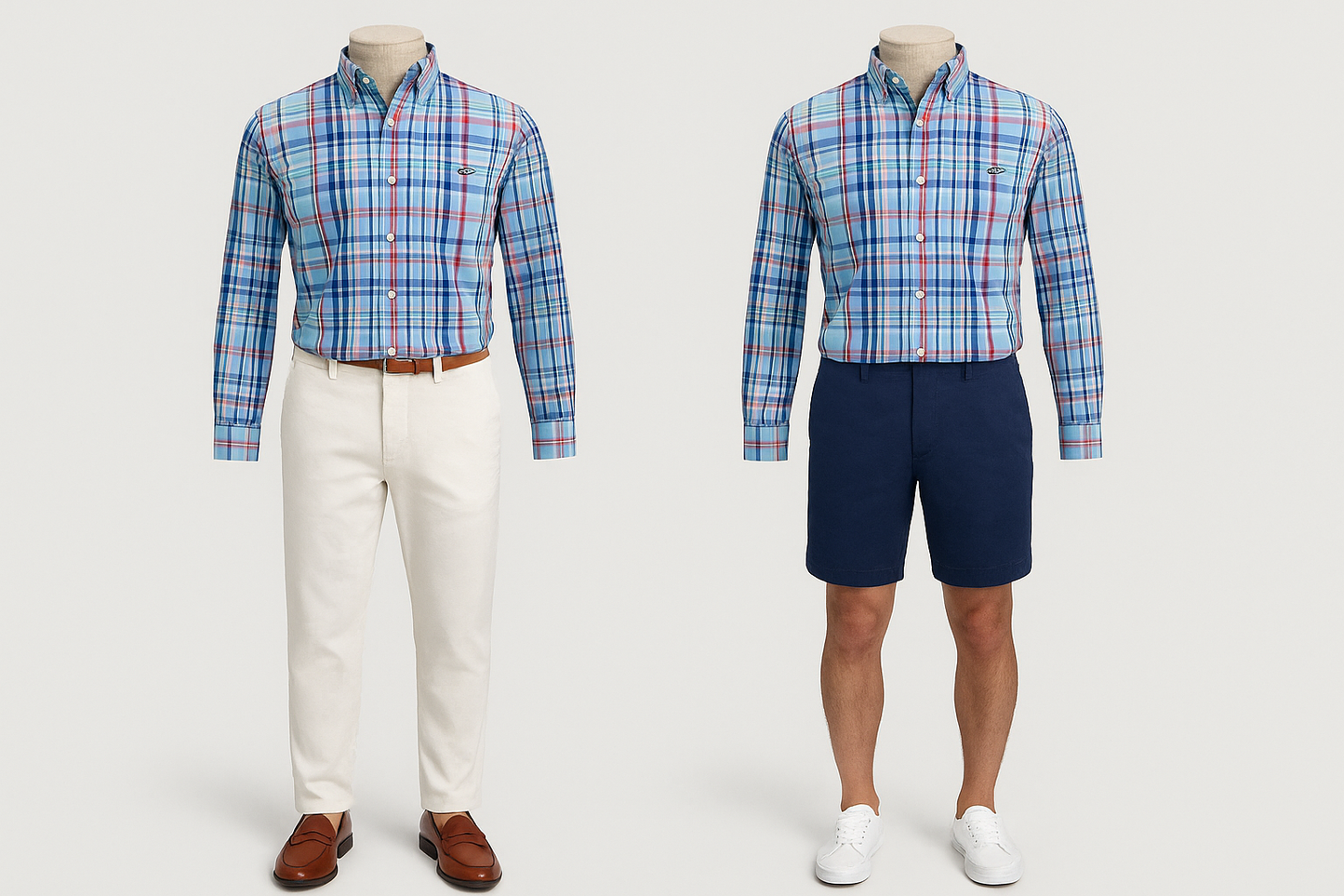 Collage de looks - Estilo preppy casual y casual de verano