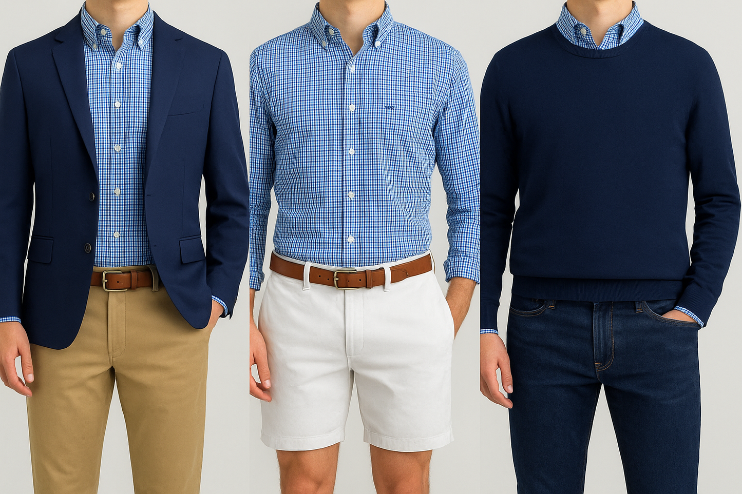 Collage de Looks Preppy