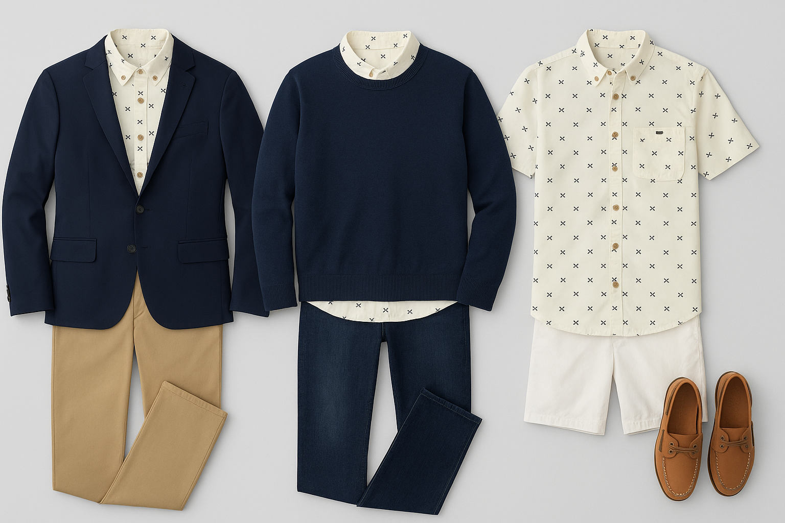 Collage de Looks Preppy