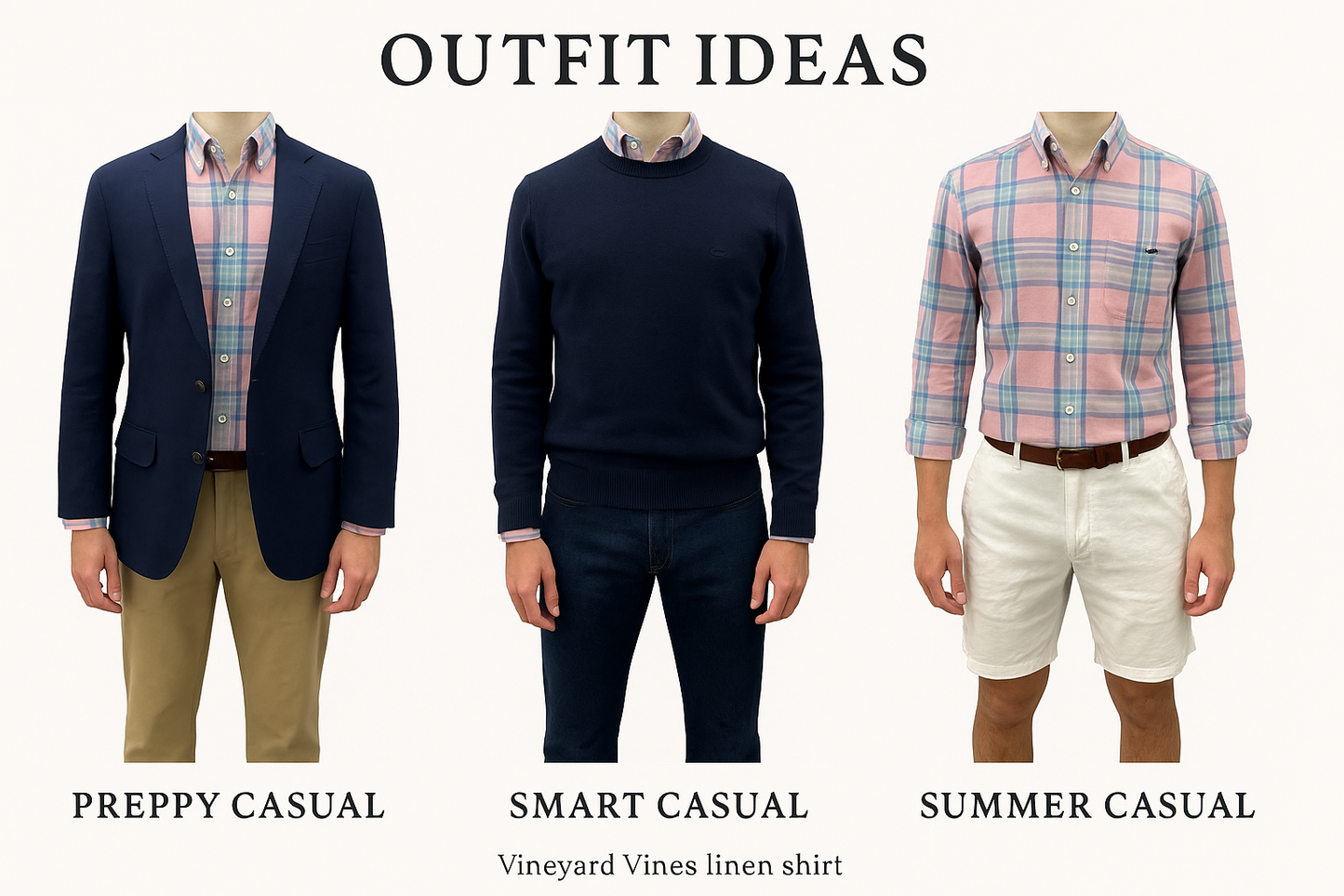 Collage de Looks Preppy