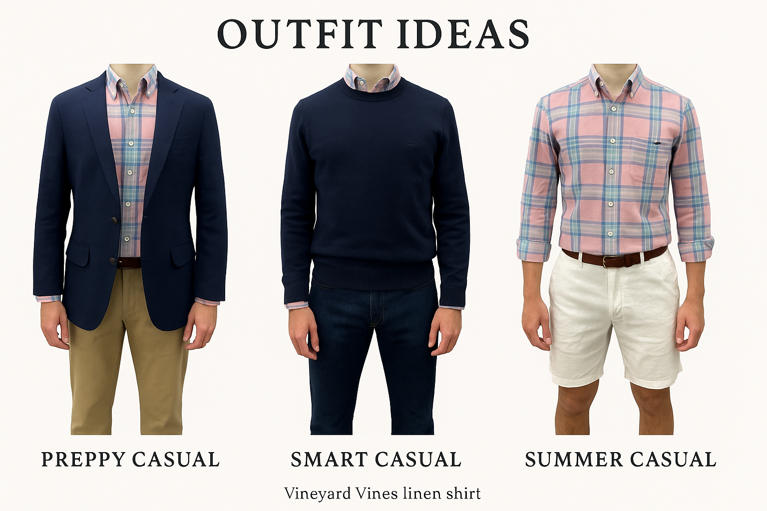 Collage de Looks Preppy