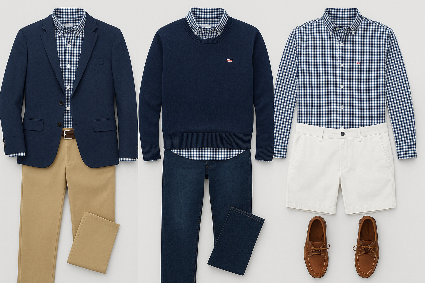 Collage de Looks Preppy