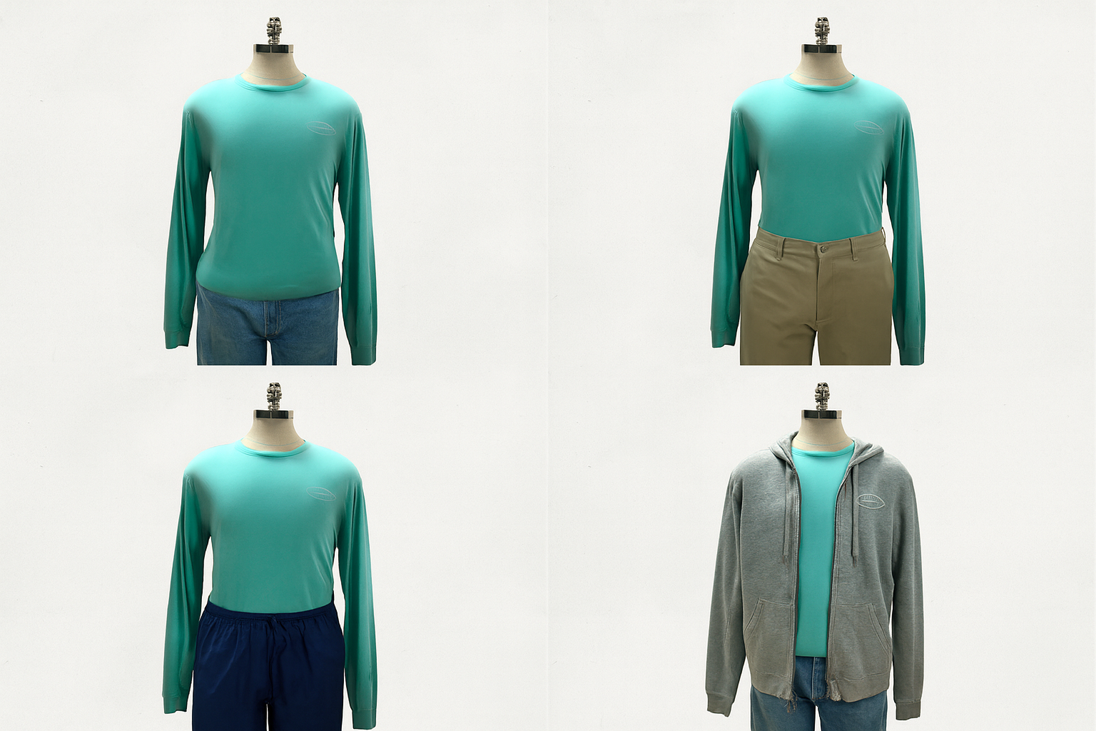 Collage de outfits completos