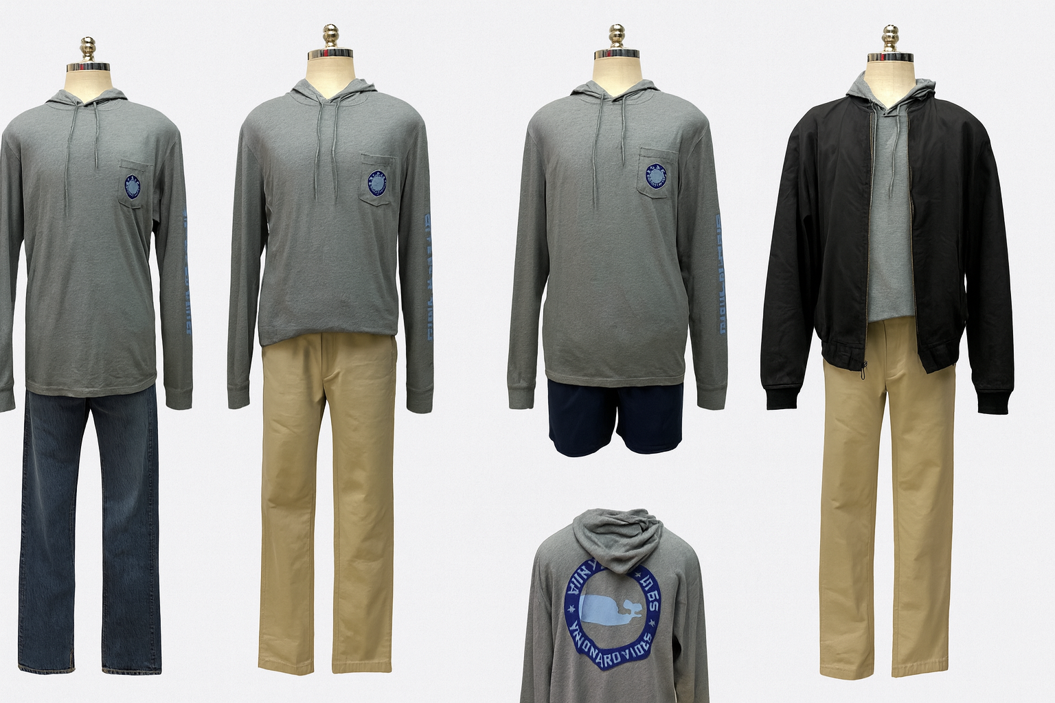 Collage de outfits completos