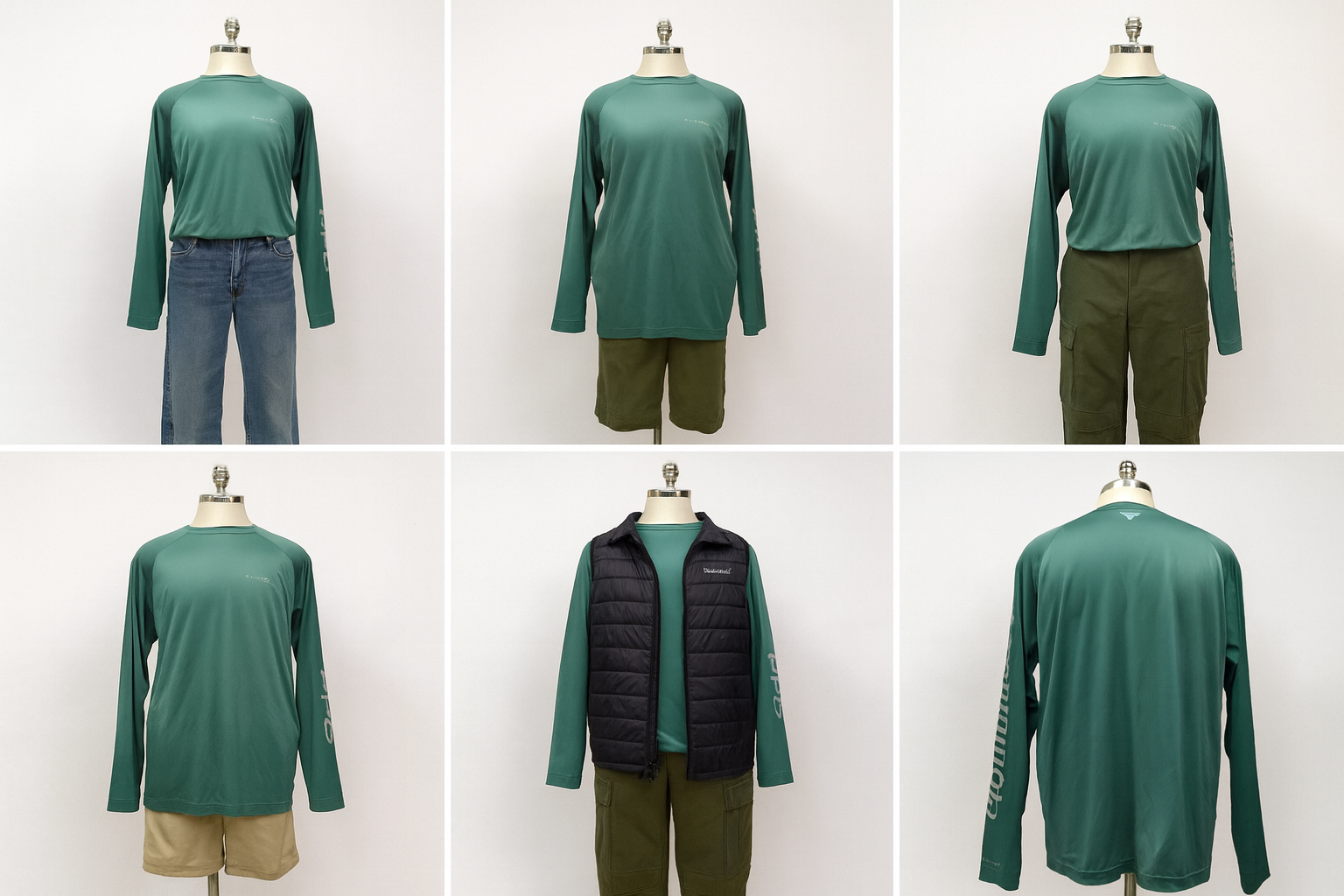 Collage de outfits completos