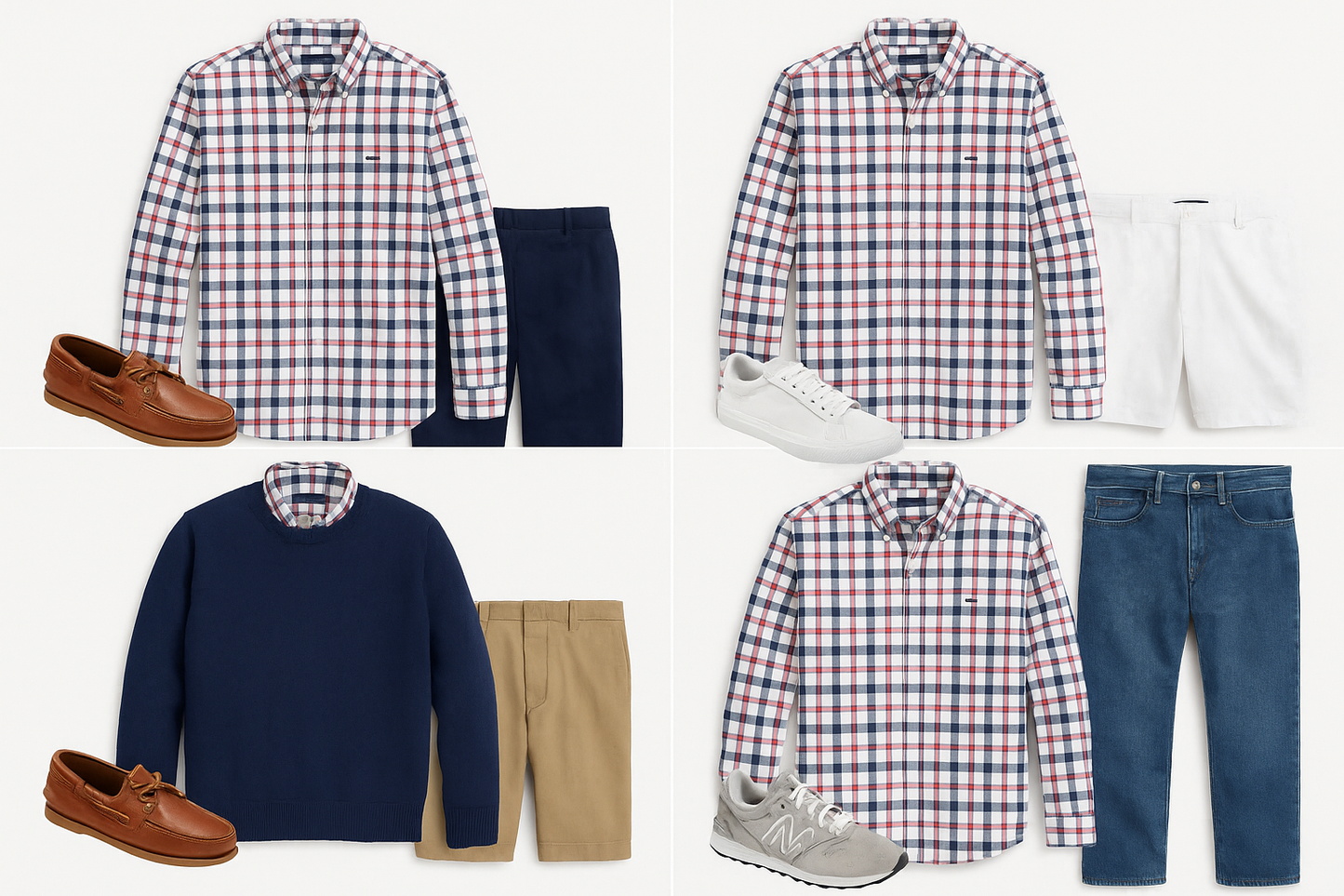 Collage de outfits variados