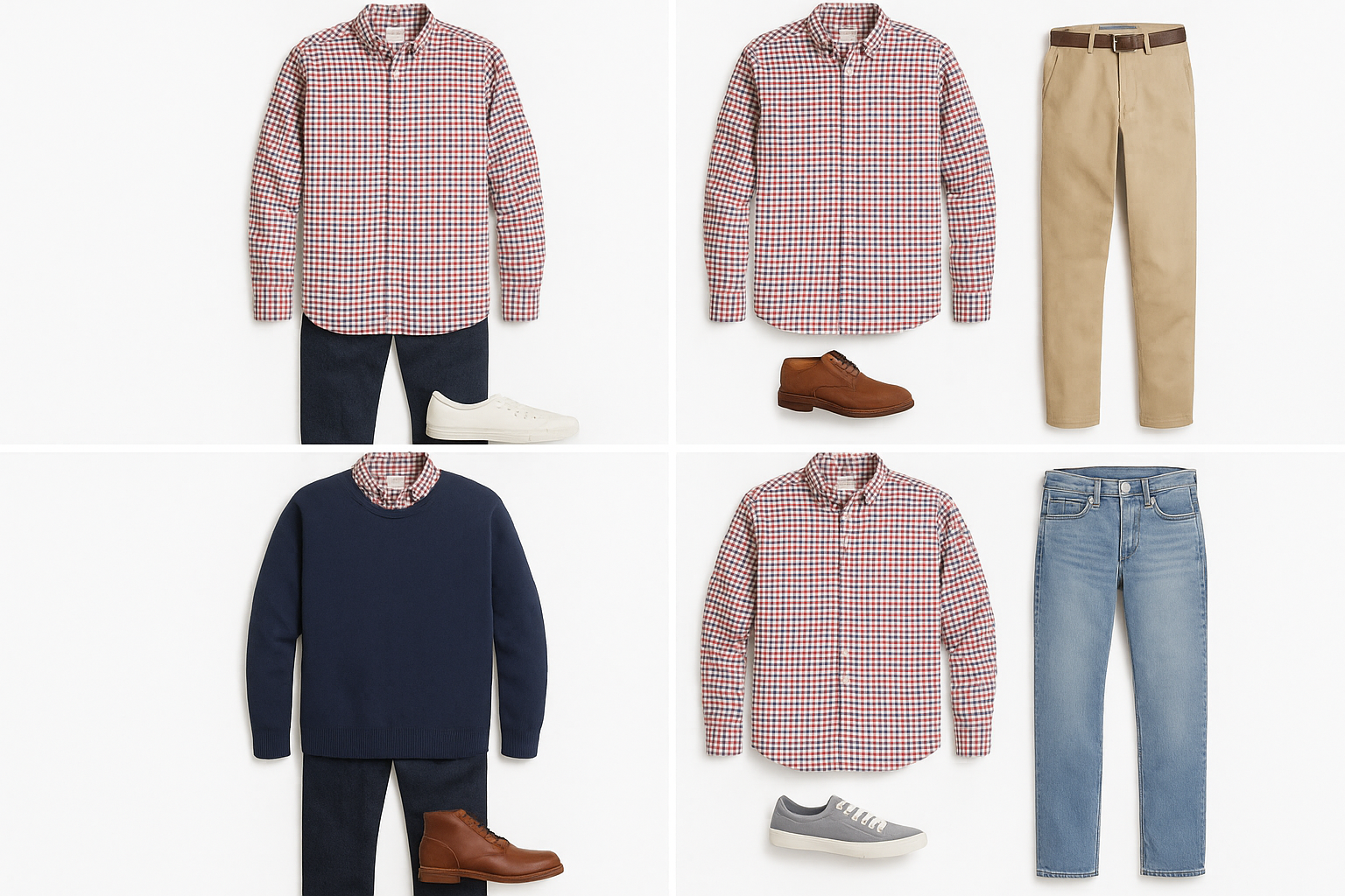 Collage de outfits variados
