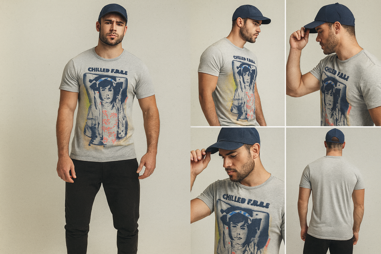 Collage look casual urbano