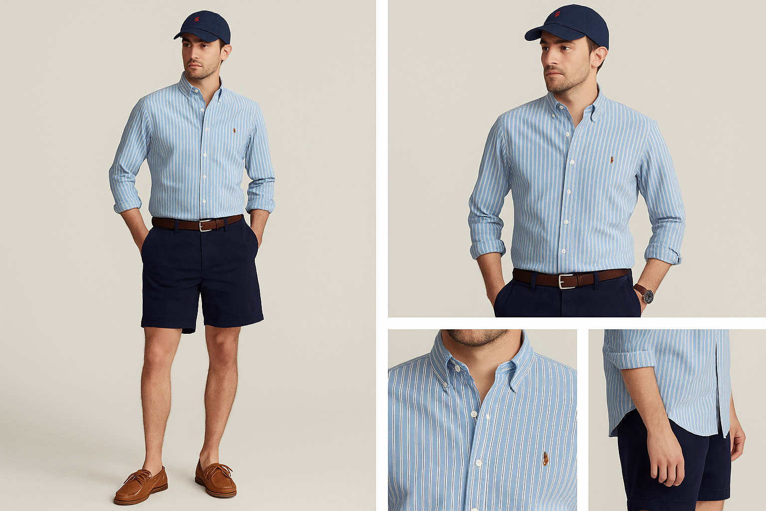 Collage look preppy casual