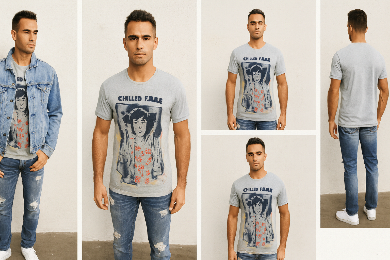 Collage look streetwear