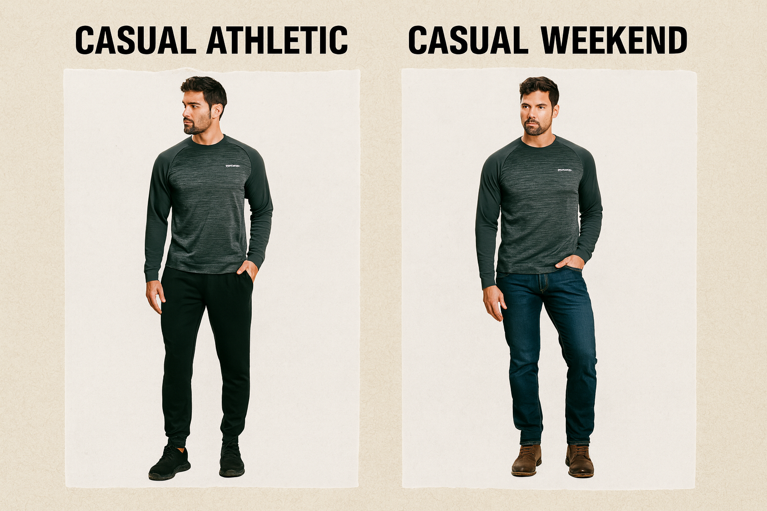 Collage looks casual Columbia degradado