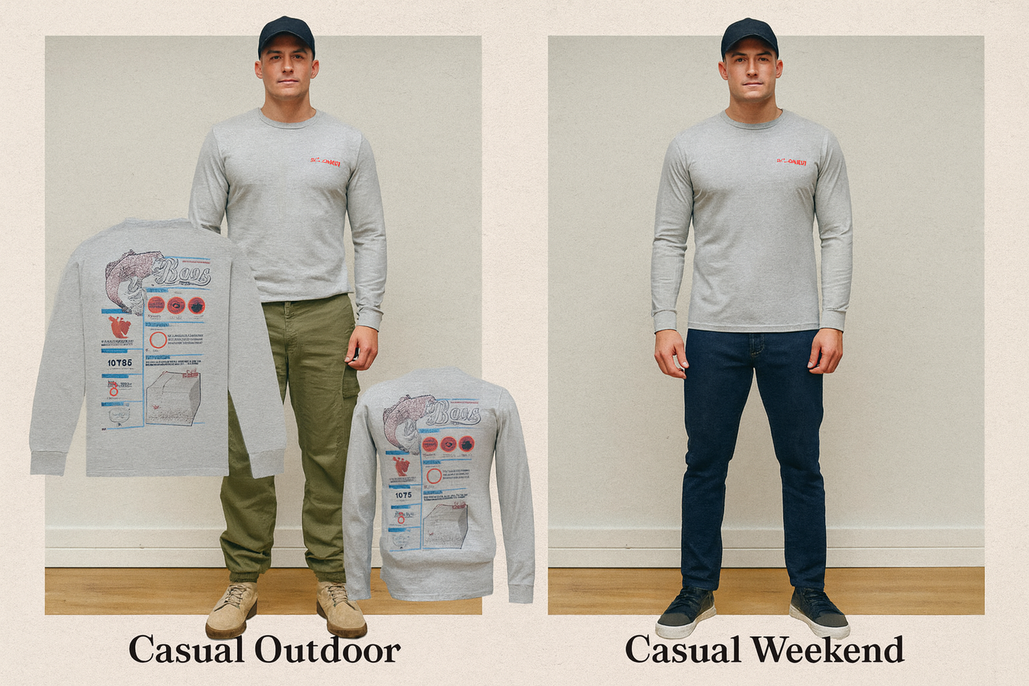 Collage looks outdoor Columbia pesca