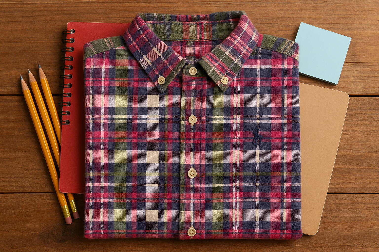 Con útiles escolares