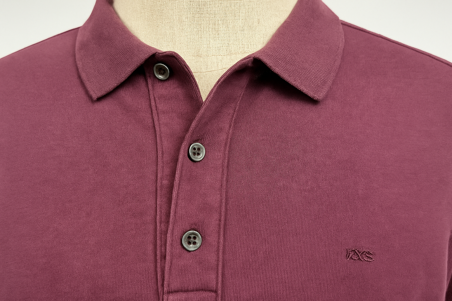 Detail shot of collar and buttons