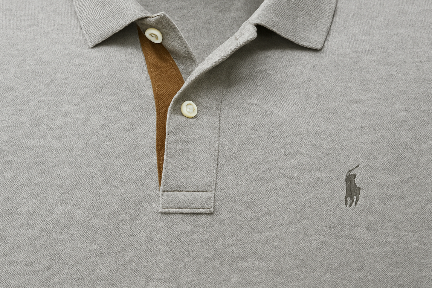 Detail shot of collar and logo