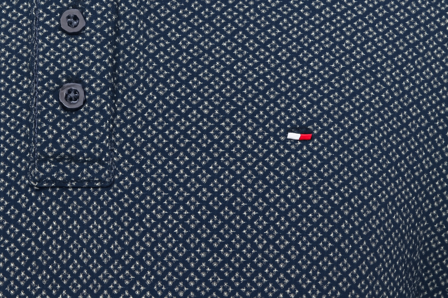 Detail shot of logo and pattern