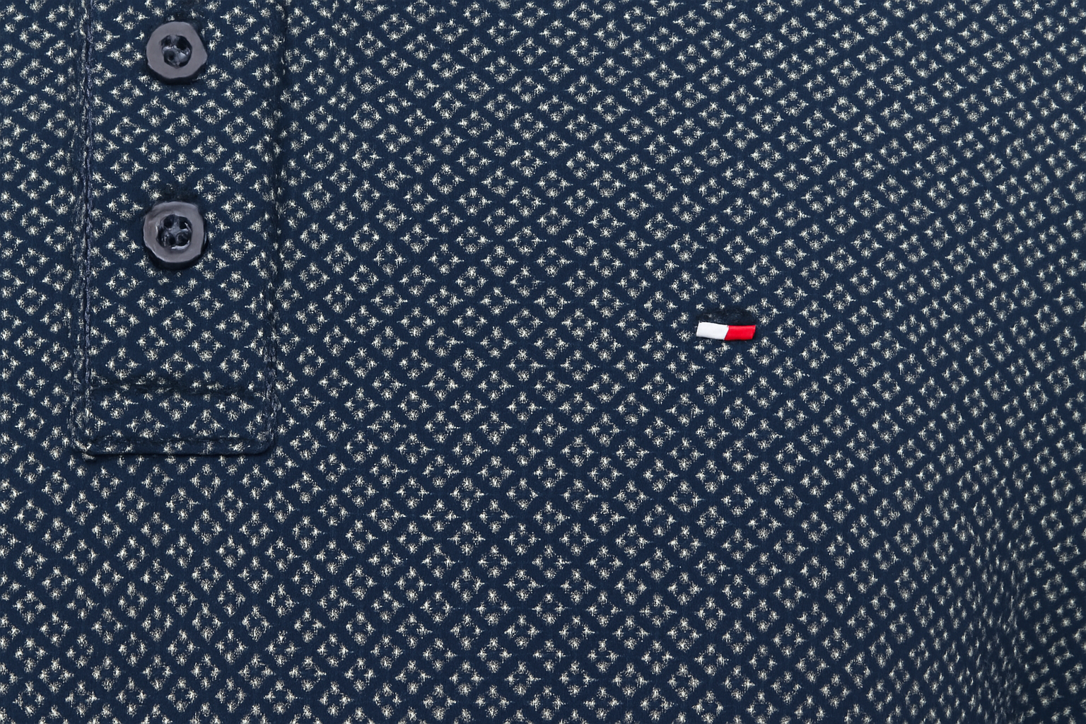 Detail shot of logo and pattern