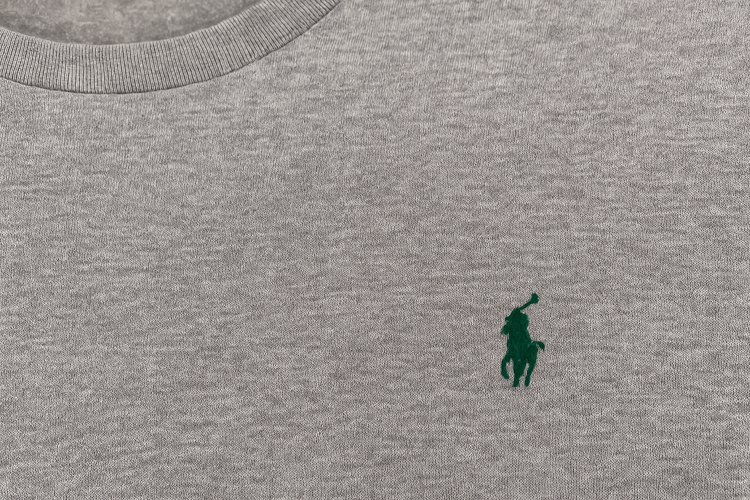 Detail shot of polo player logo