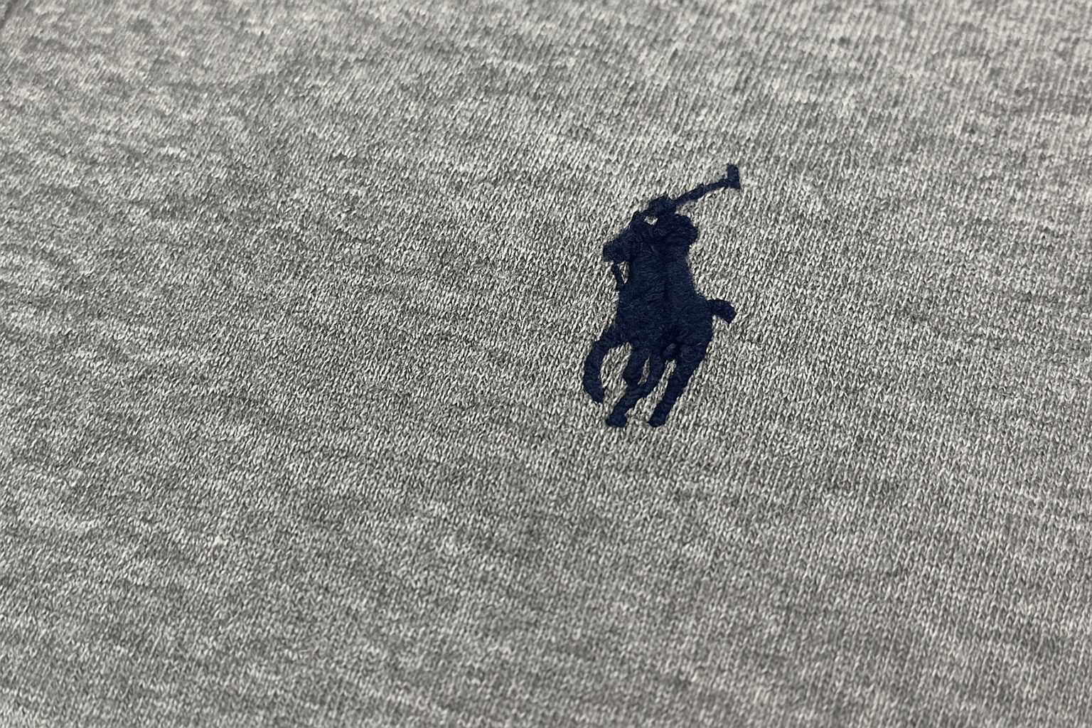 Detail shot of polo player logo