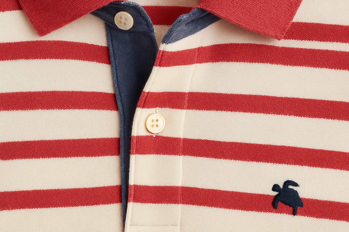 Detalle del cuello y botones