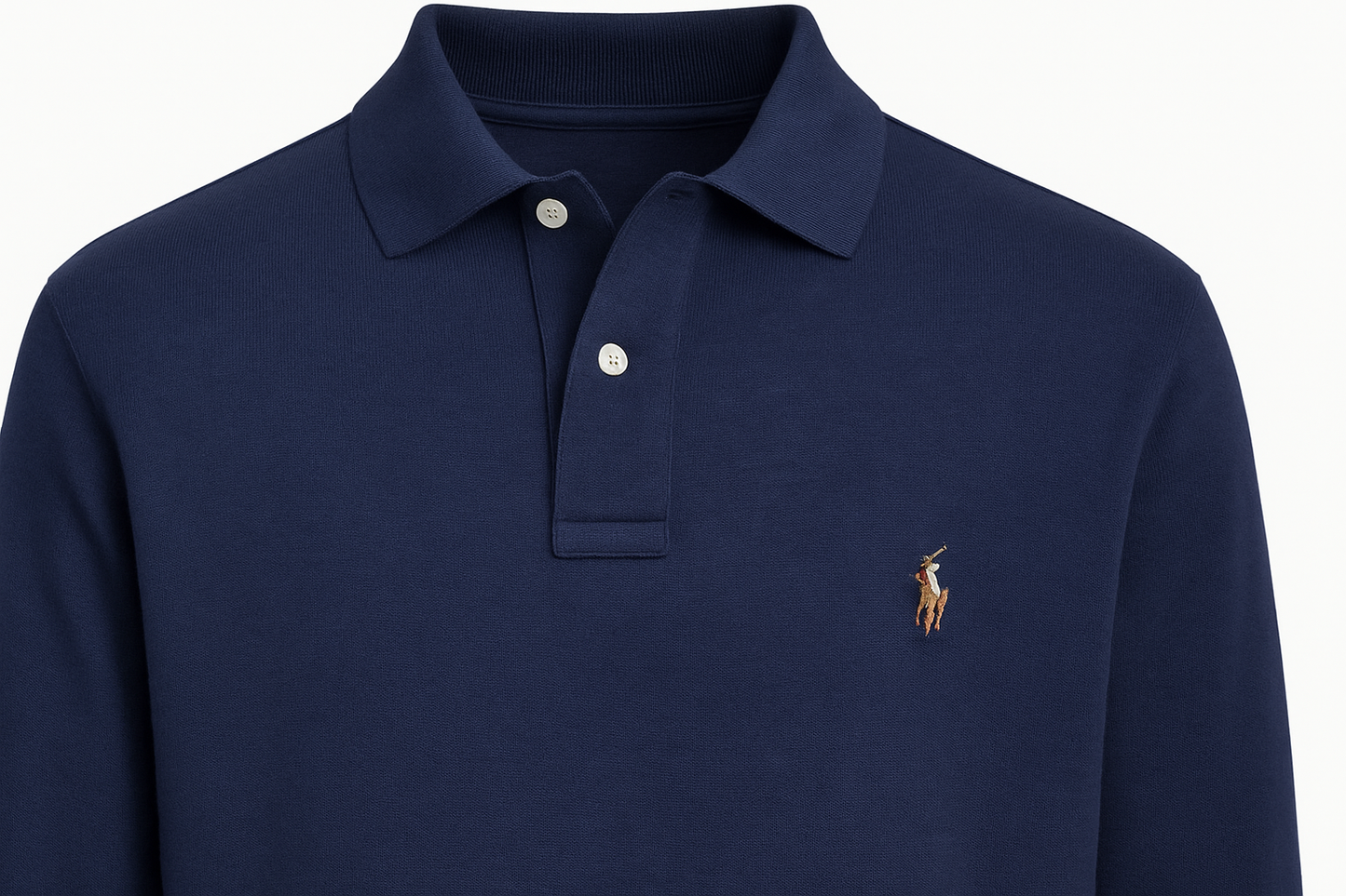 Detalle del cuello y botones