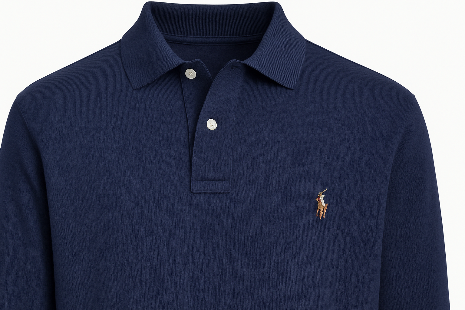 Detalle del cuello y botones