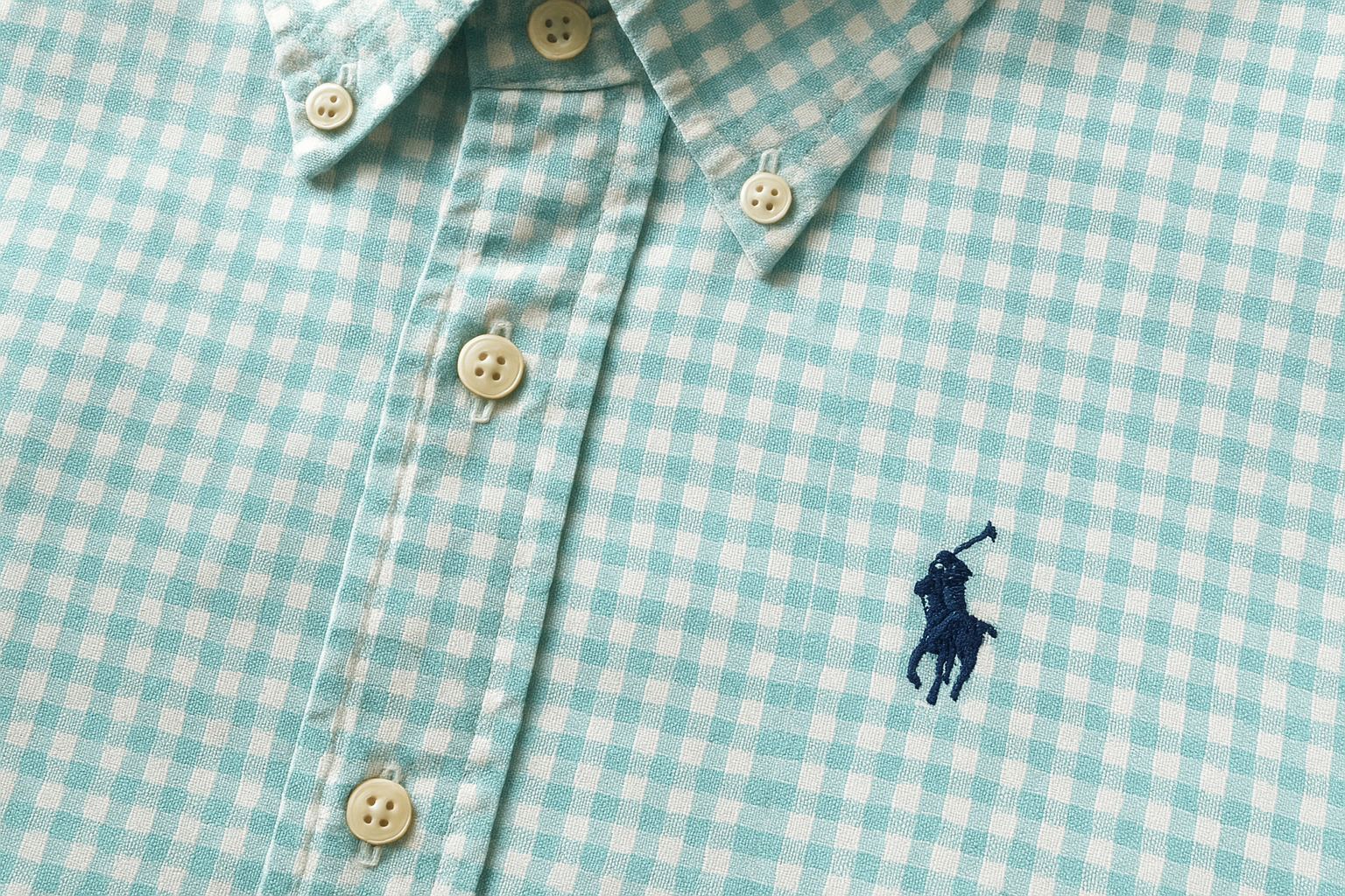 Detalle del cuello y logo