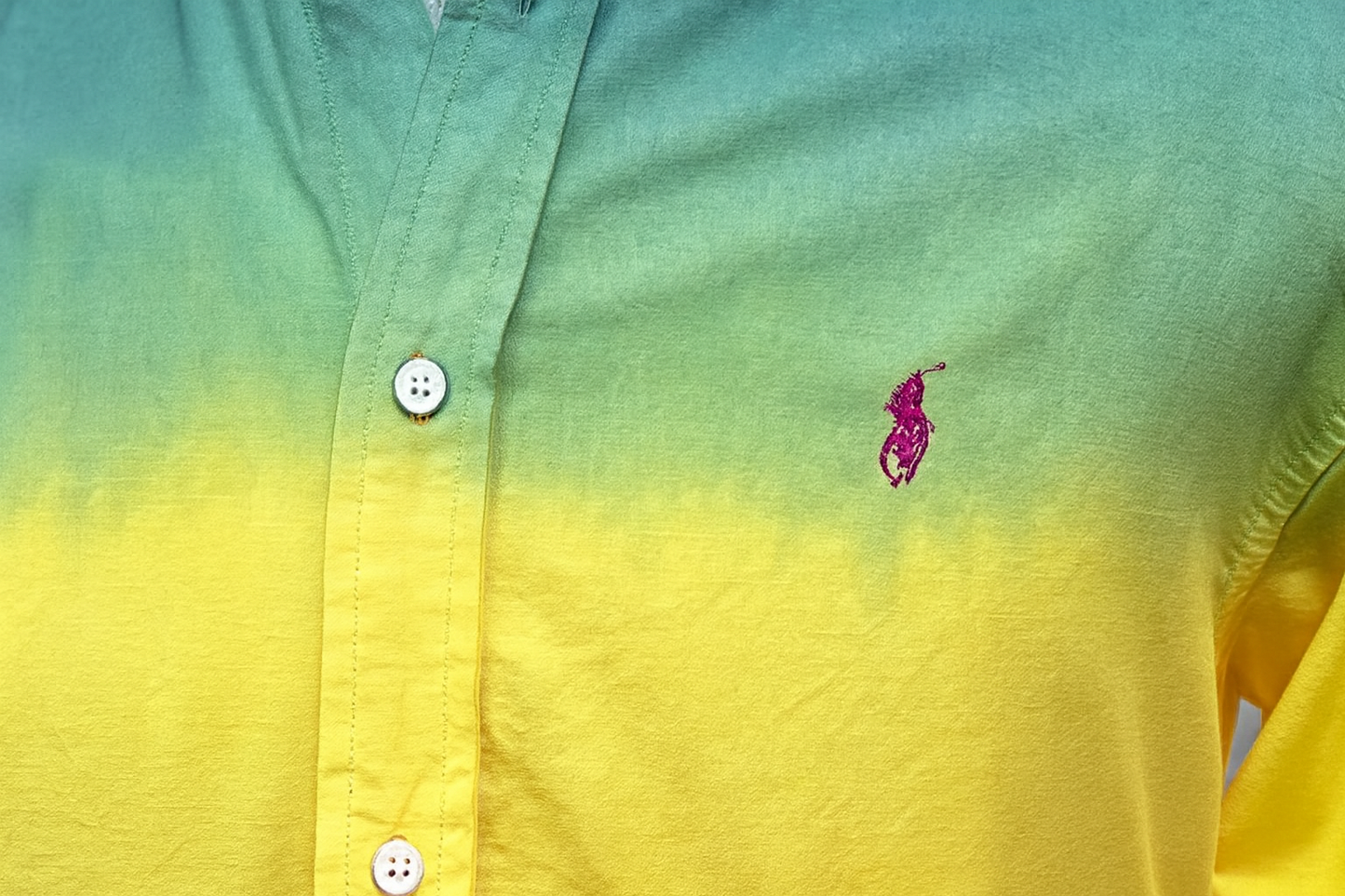 Detalle del degradado y logo