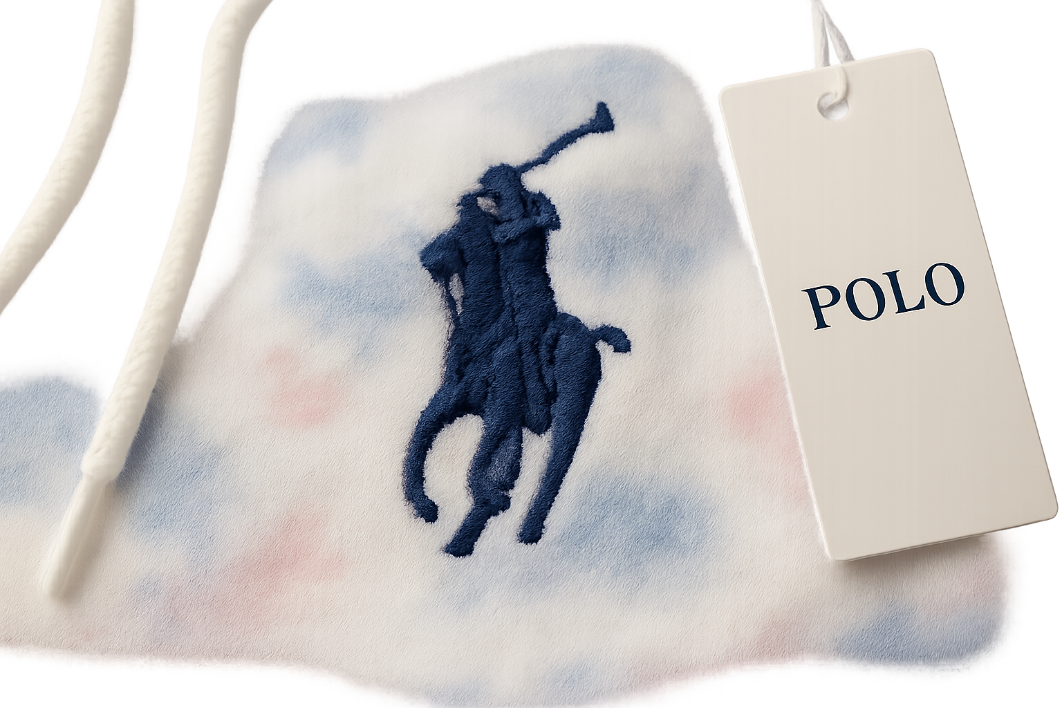 Detalle del logo - predominio blanco, casi sin colores