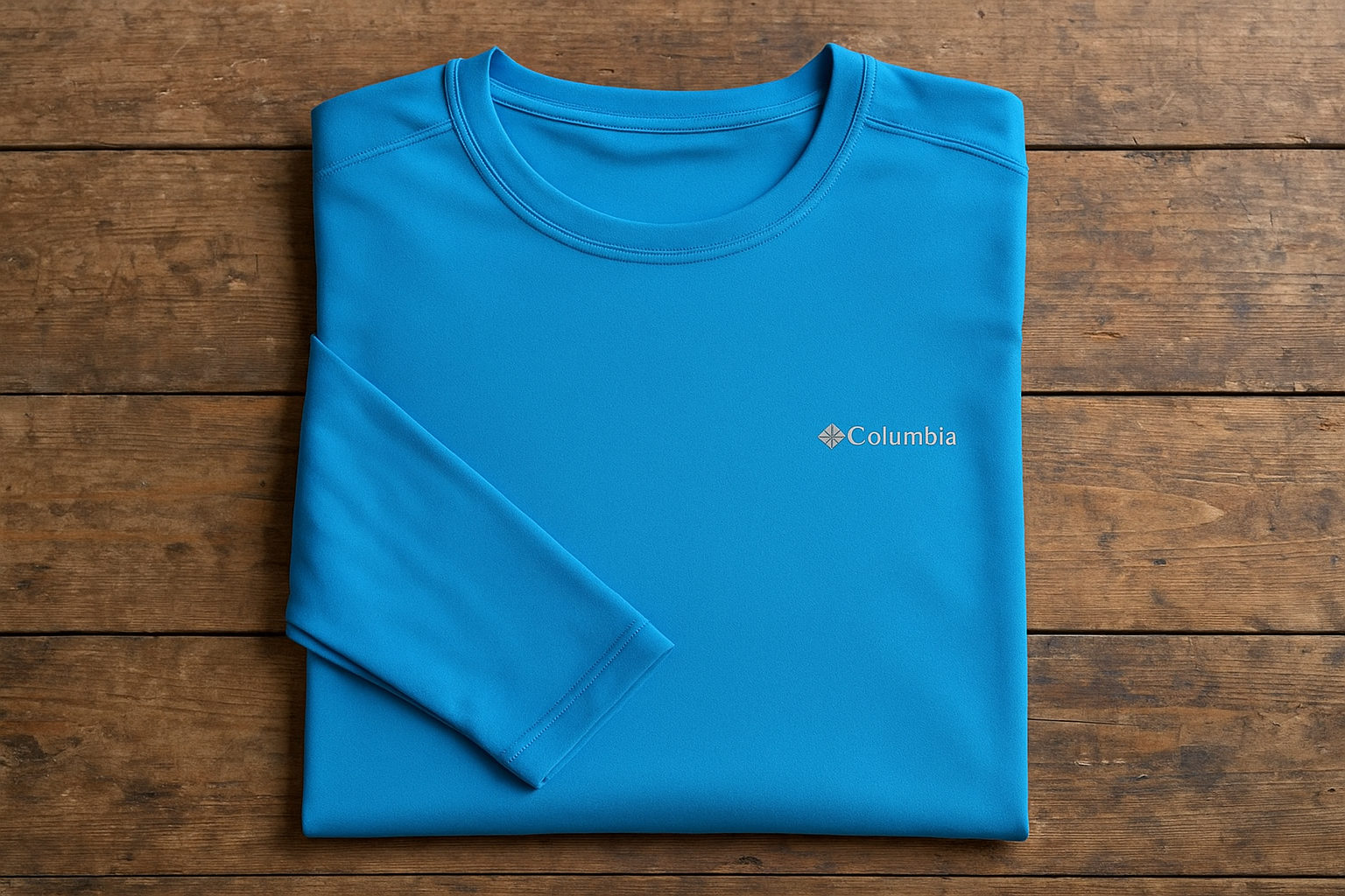 Doblada sobre madera