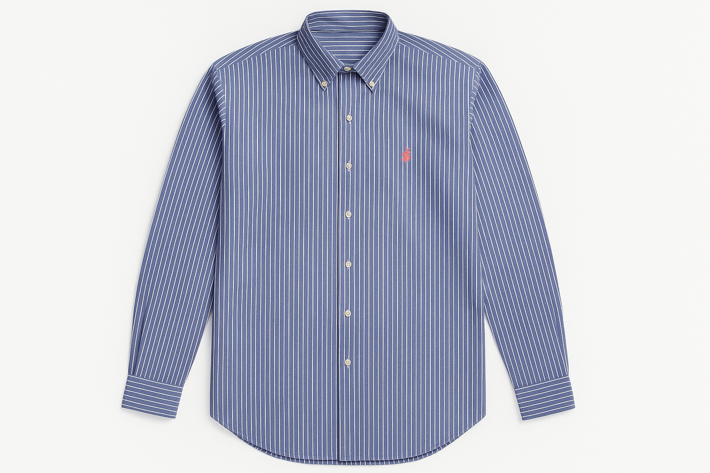 Extended shirt with thin stripe detail