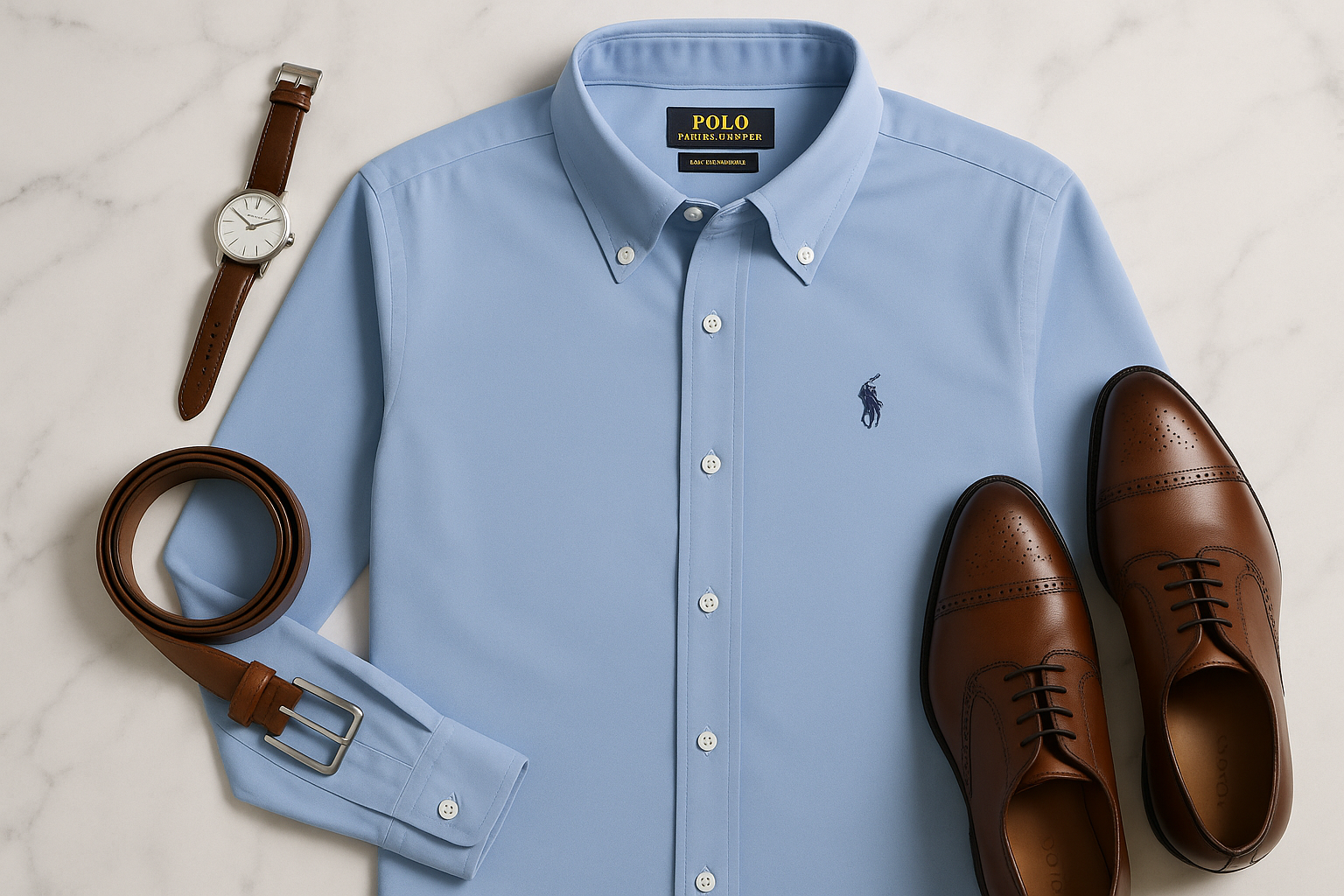 Flat lay celeste liso
