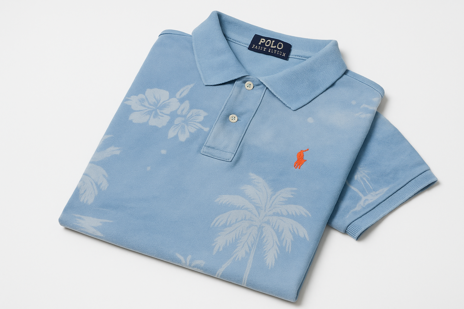 Folded three-quarter view